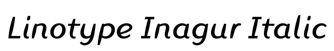 Linotype Inagur Italic